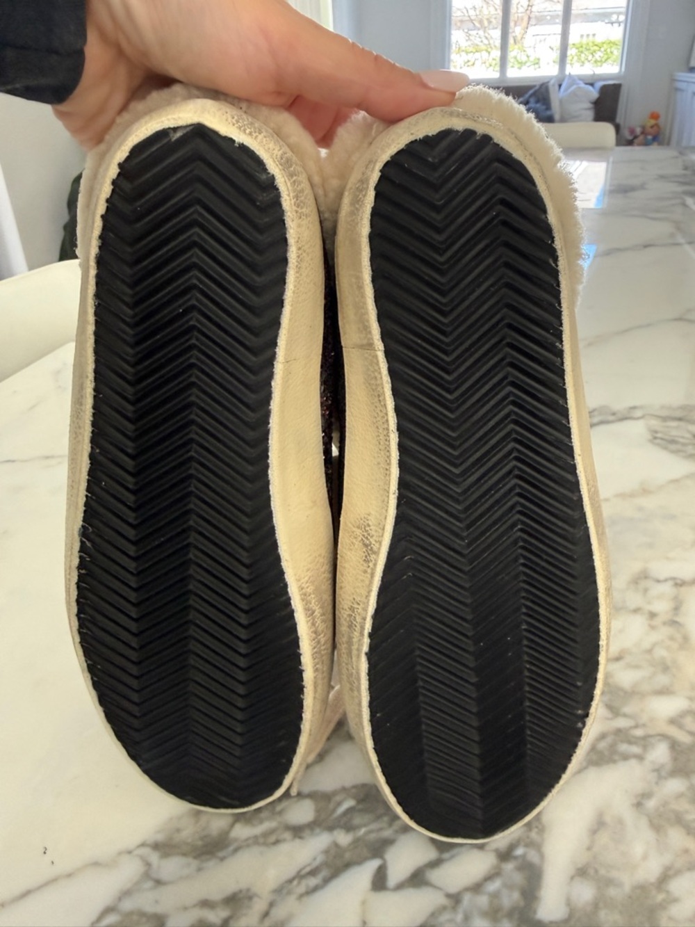 Golden Goose Cream Sherpa-Lined Super-Star Sneakers - Picture 3 of 4